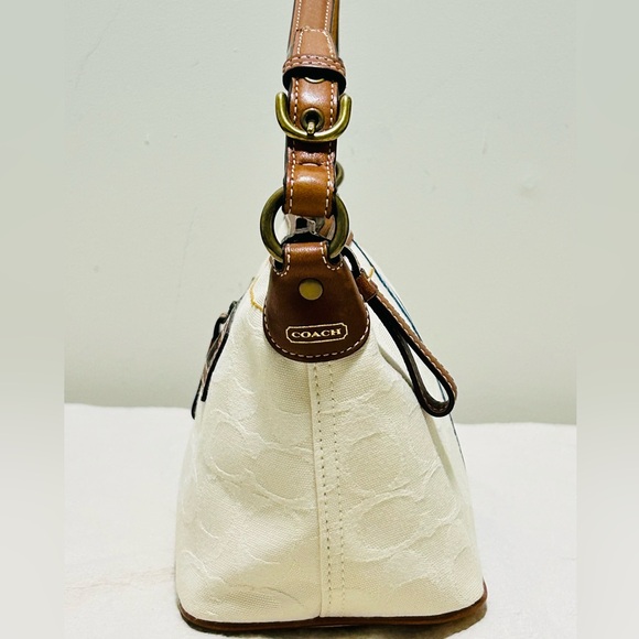 COACH Y2K Signature C Jacquard w/Leather Trim Demi Shoulder Bag - Picture 7 of 12